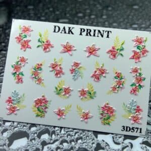 Наклейки для ногтей слайдер дизайн 3D 571