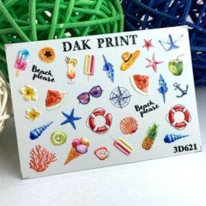 Наклейки для ногтей слайдер дизайн 3D 621