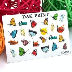 Наклейки для ногтей слайдер дизайн 3D 623