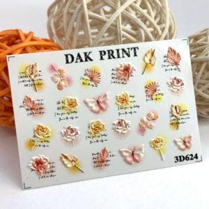 Наклейки для ногтей слайдер дизайн 3D 624