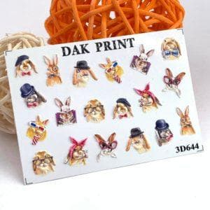 Наклейки для ногтей слайдер дизайн 3D 644