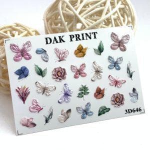 Наклейки для ногтей слайдер дизайн 3D 646
