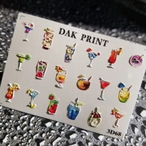 Наклейки для ногтей слайдер дизайн 3D 68