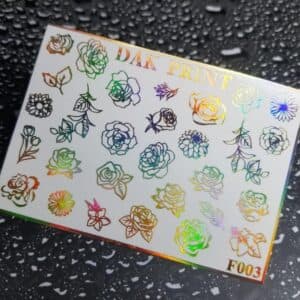 Наклейки для ногтей слайдер дизайн  F 3 gold holography