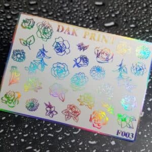 Наклейки для ногтей слайдер дизайн  F 3 silver holography