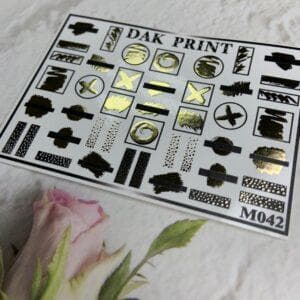 Наклейки для ногтей слайдер дизайн  M 042 Gold