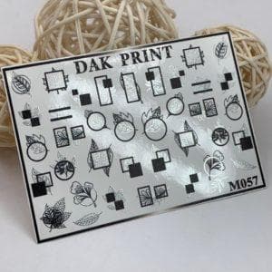 Наклейки для ногтей слайдер дизайн  M 057 Silver