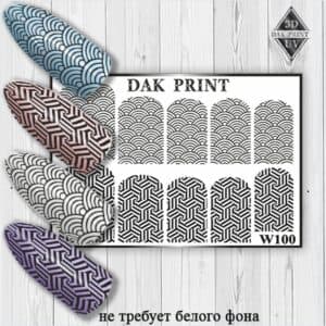 Наклейки для ногтей слайдер дизайн W 100b