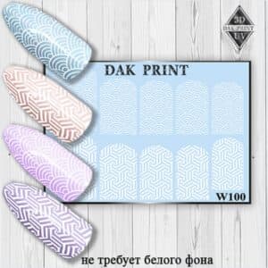 Наклейки для ногтей слайдер дизайн W 100w
