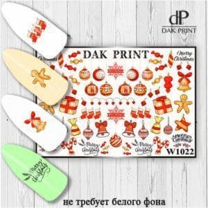 Наклейки для ногтей слайдер дизайн  W 1022