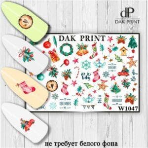 Наклейки для ногтей слайдер дизайн  W 1047