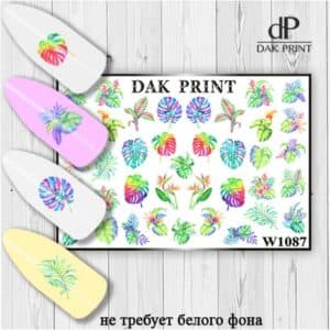 Наклейки для ногтей слайдер дизайн  W 1087