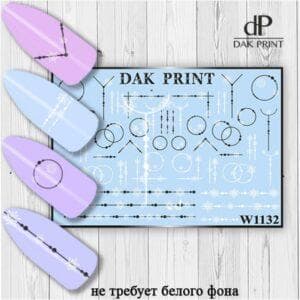 Наклейки для ногтей слайдер дизайн  W 1132