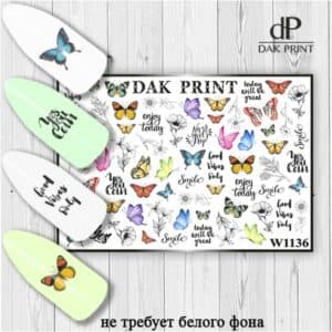 Наклейки для ногтей слайдер дизайн  W 1136