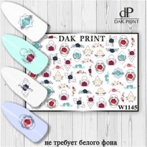 Наклейки для ногтей слайдер дизайн  W 1145