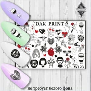 Наклейки для ногтей слайдер дизайн W 123