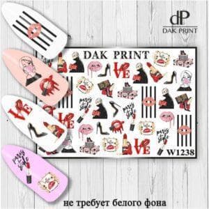 Наклейки для ногтей слайдер дизайн  W 1238