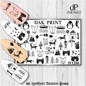 Наклейки для ногтей слайдер дизайн  W 1286