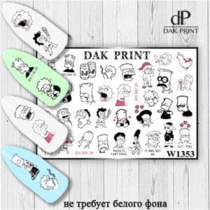 Наклейки для ногтей слайдер дизайн  W 1353