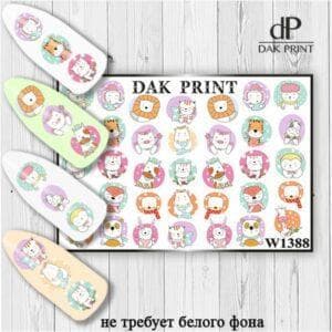 Наклейки для ногтей слайдер дизайн  W 1388