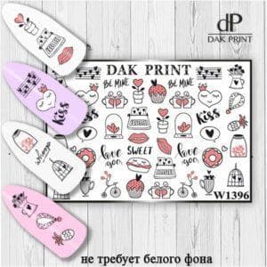 Наклейки для ногтей слайдер дизайн  W 1396