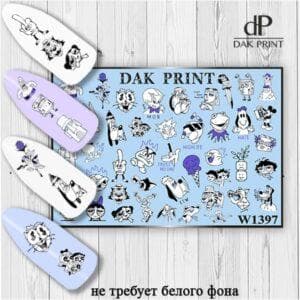 Наклейки для ногтей слайдер дизайн  W 1397