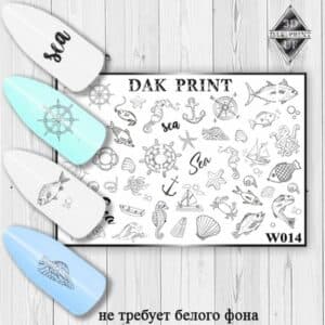 Наклейки для ногтей слайдер дизайн W 14