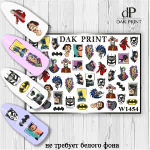Наклейки для ногтей слайдер дизайн  W 1454