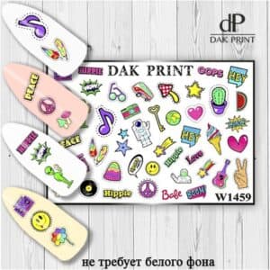 Наклейки для ногтей слайдер дизайн  W 1459