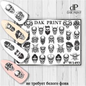 Наклейки для ногтей слайдер дизайн  W 1493