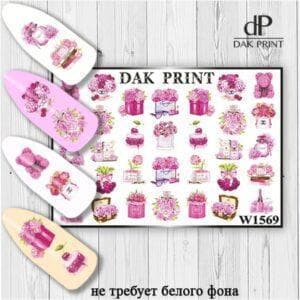 Наклейки для ногтей слайдер дизайн  W 1569