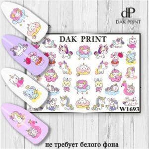 Наклейки для ногтей слайдер дизайн  W 1693