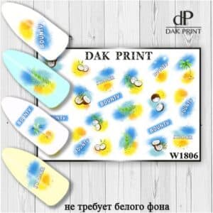 Наклейки для ногтей слайдер дизайн  W 1806