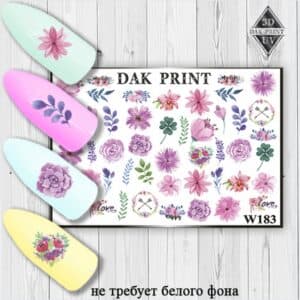 Наклейки для ногтей слайдер дизайн W 183