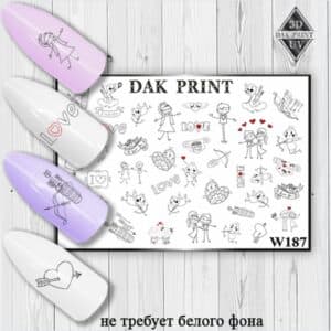 Наклейки для ногтей слайдер дизайн W 187