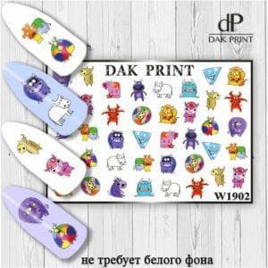 Наклейки для ногтей слайдер дизайн  W 1902