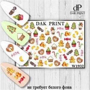 Наклейки для ногтей слайдер дизайн  W 1932