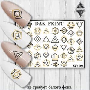 Наклейки для ногтей слайдер дизайн W 199