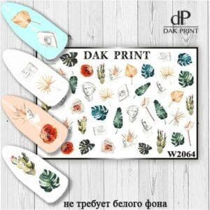 Наклейки для ногтей слайдер дизайн  W 2064