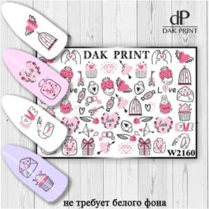 Наклейки для ногтей слайдер дизайн  W 2160