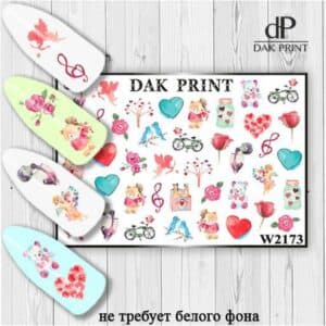 Наклейки для ногтей слайдер дизайн  W 2173