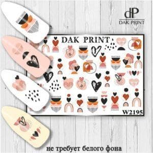 Наклейки для ногтей слайдер дизайн  W 2195