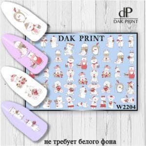 Наклейки для ногтей слайдер дизайн  W 2204