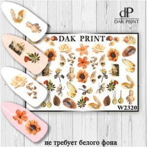 Наклейки для ногтей слайдер дизайн  W 2320