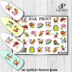 Наклейки для ногтей слайдер дизайн  W 2335