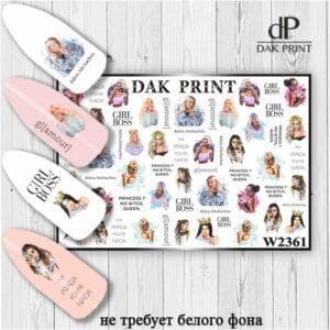 Наклейки для ногтей слайдер дизайн  W 2361