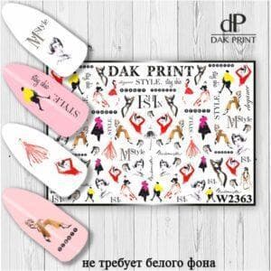 Наклейки для ногтей слайдер дизайн  W 2363