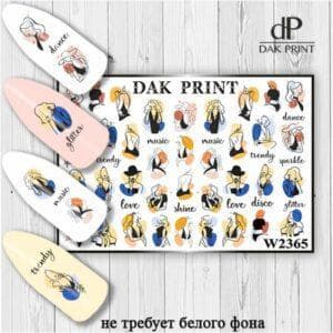 Наклейки для ногтей слайдер дизайн  W 2365