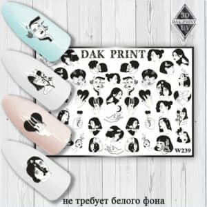 Наклейки для ногтей слайдер дизайн W 239