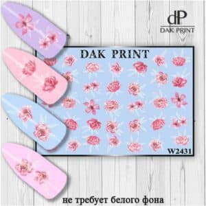 Наклейки для ногтей слайдер дизайн  W 2431